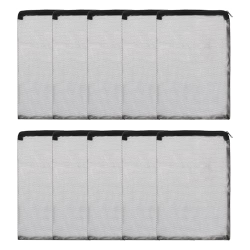 PETAXCELL sacs filtre aquarium maille fine fermeture éclair 7x5 po, 10 pces