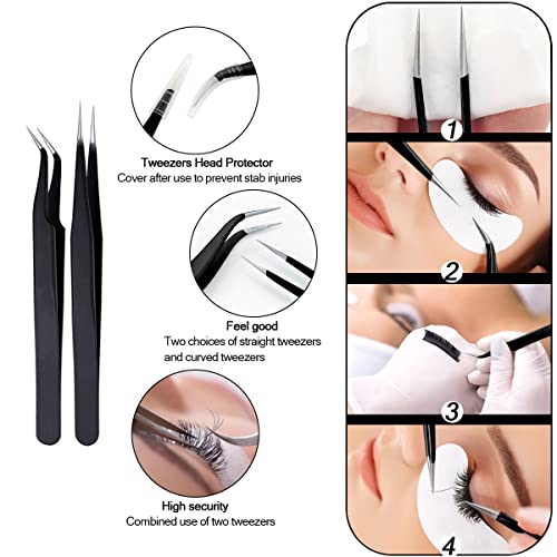 Kit extension cils complet contenant séchoir cils USB et accessoires pince
