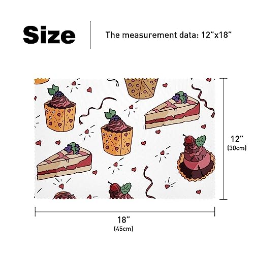 Sets de table pour gâteaux anti brûlure protège table antidérapant 6pcs