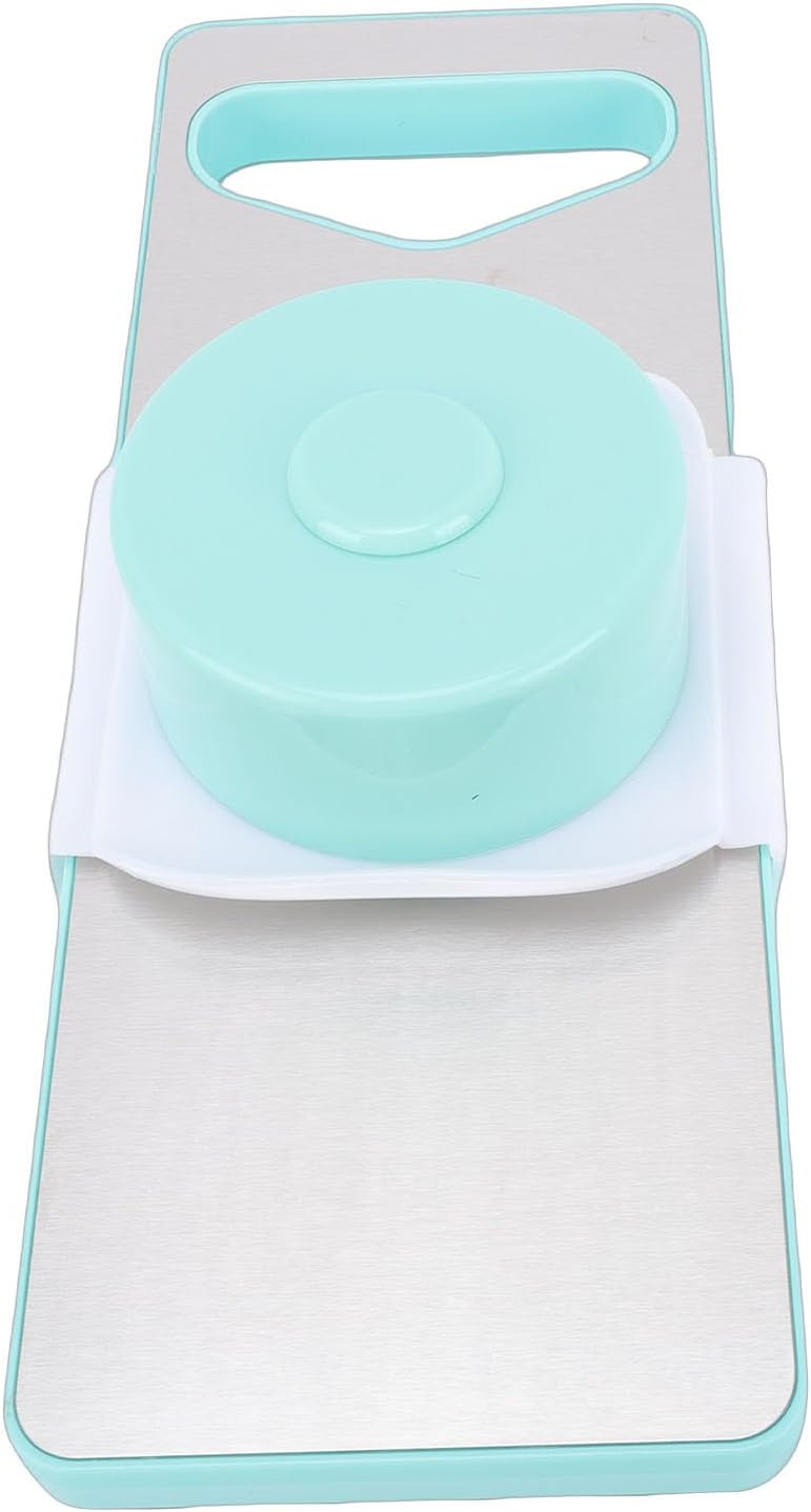 Jiawu Mandoline Slicer, 4 in 1 Handheld with Ergonomic Handle Slip Vegetable Cutter, Food Slicer with Interchangeable Stainless Steel Blades for Potato Tomato Carrot Fruit