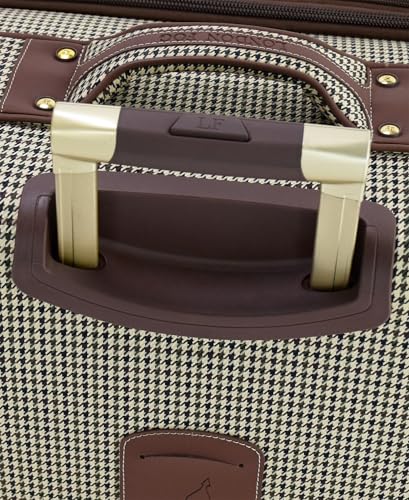 LONDON FOG Cambridge 15" 8-Wheel Under The Seat Bag, Olive Houndstooth, 15 inches4