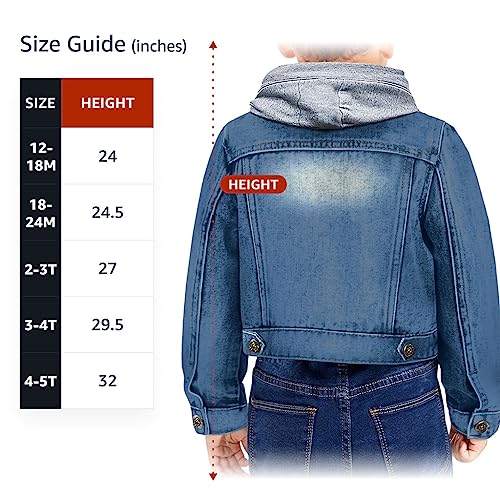 Otter With Fish Toddler Hooded Denim Jacket - Graphic Jean Jacket - Art Print Denim Jacket for Kids4