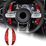 AIRSPEED Carbon Fiber Steering Wheel Paddle Shifter Extensions Cover shift paddles Interior Trim Accessories for Mercedes Benz AMG C63 W205 E63 W213 C43 A45 G63 S63 GLA45 GLS63 (Red)