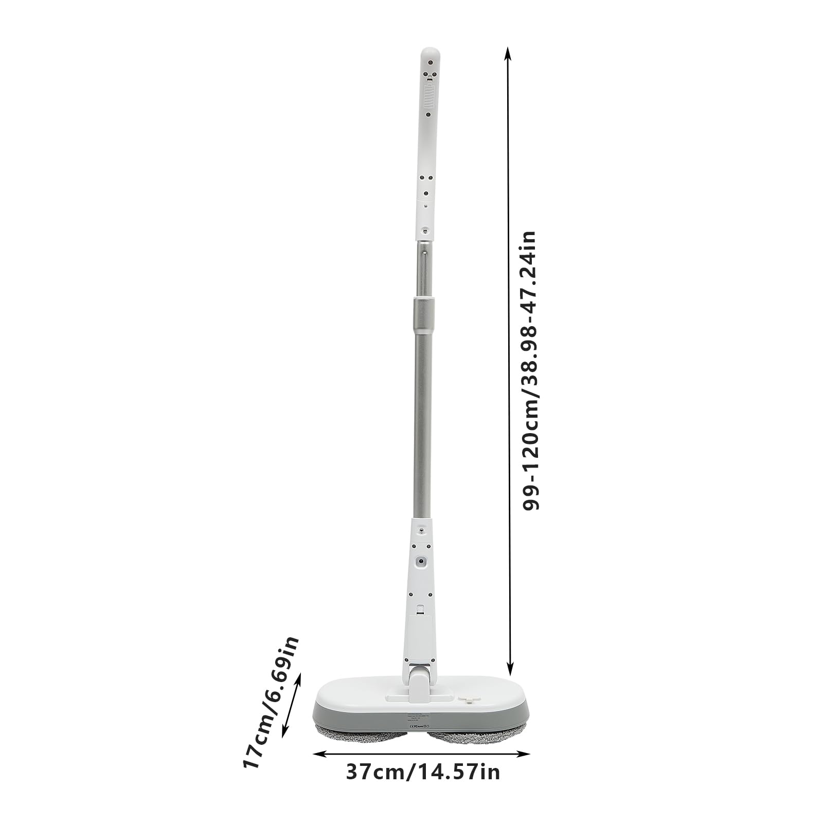 Mopa eléctrica inalámbrica con función de pulverización, depósito de agua de 350 ml, iluminación LED, pulidora eléctrica para suelos de madera/baldosas/vinilo/laminado