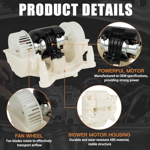 Image of 2218202714 HVAC Blower Motor w /Wheel Fan Cage Compatible with Mercedes Benz CL550 CL600 CL63 S350 S400S500 S63 S65 AMG 2218200514 A2218202714 351041681