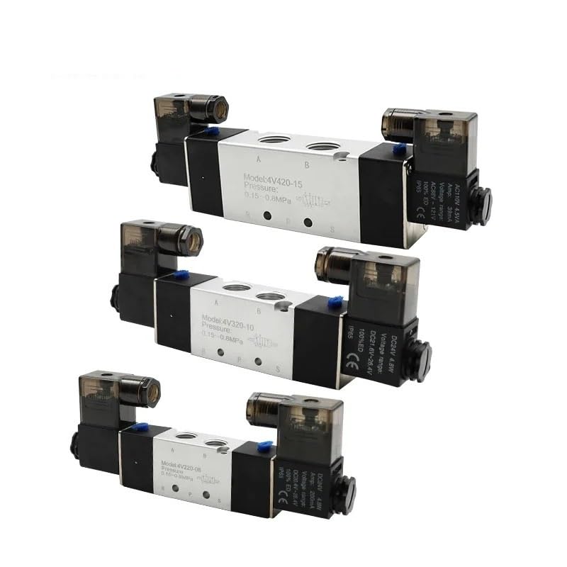 Vanne pneumatique 4V220-08 double bobine AC24V à commutation rapide