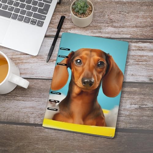 Carnet de notes A5 rechargeable en cuir synthétique et anneaux en acier robuste - 4