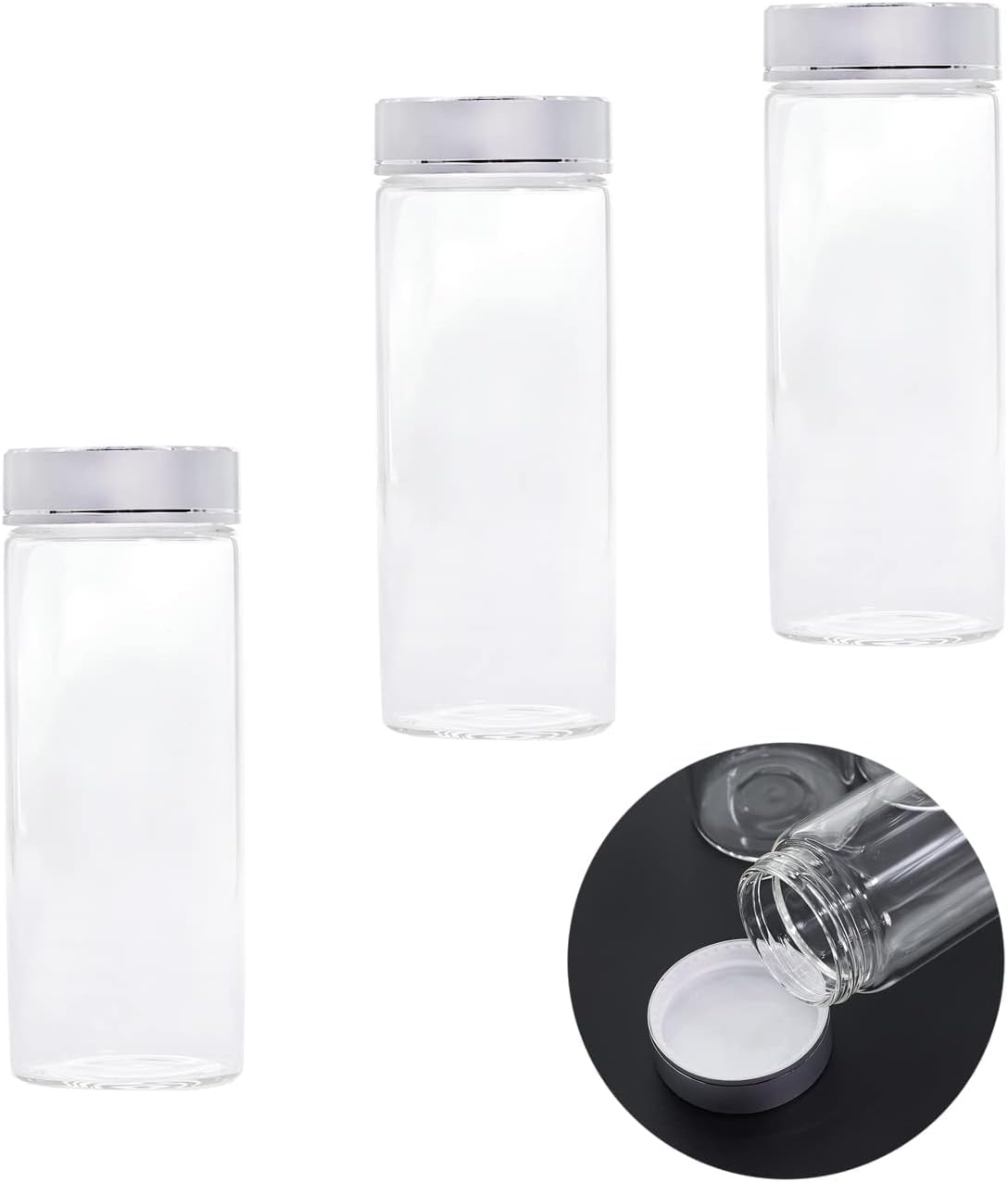 3 x 150 ml preserving jars with lid jars with screw lid for beauty products, household items or small (150 ml)