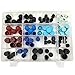 Nikauto 88Pcs/Lot 18 Kinds of Automotive Air Conditioner Valve Caps Universal R134 R12 Air Valve Cap Dust Cover Set for Car Air Conditioning Reparing