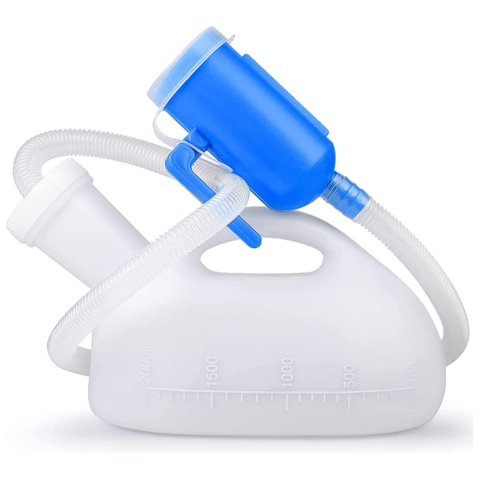 MOCOYEE 尿器 男性用尿瓶 2000ml 大容量 排尿ボトル 1.2mチューブ付き 採尿容器 しびん 介護便器 尿失禁用 高齢者用 旅行用