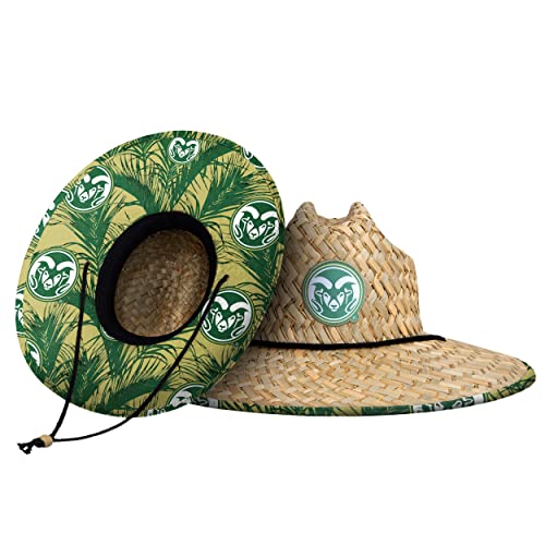 Image of FOCO NCAA Mens NCAA College Team Logo Floral Straw Sun Hat