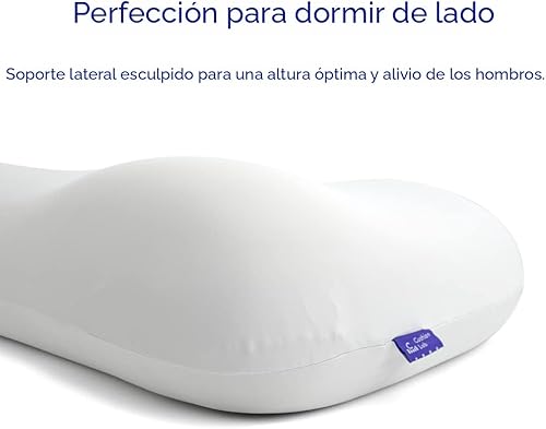 Miniatura 3 de C CUSHION LAB Almohada de sueño profundo, diseño ergonómico patentado de contorno para dormir de lado y espalda, forma cervical ortopédica acuna