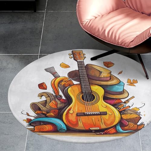 DJUETRUI Outdoor Mats for Front Door Mat Floor Mats Funny Cartoon Hats Guitar Bath Mat Washable Area Rugs Heavy Duty Non Slip Doormat Welcome Mat for Front Back Door Bathroom Floor