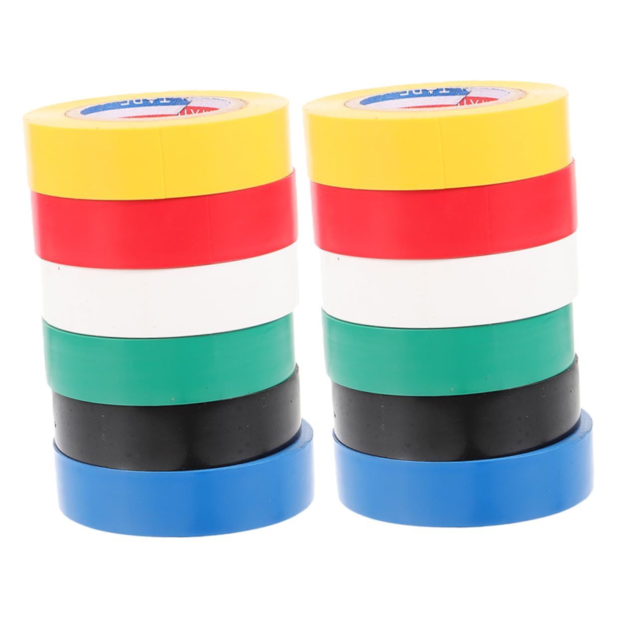 12rollos Cinta Aislante De Pvc Para Exteriores Cinta Eléctrica Ancha Para Proyectos De Bricolaje y Reparación De Cables De Colores Para Aislar Puertas y Ventanas
