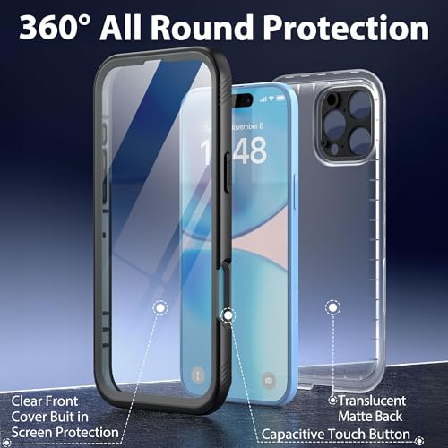 Coque étanche iPhone 16 Pro antichoc IP68 protection écran intégrale - 5