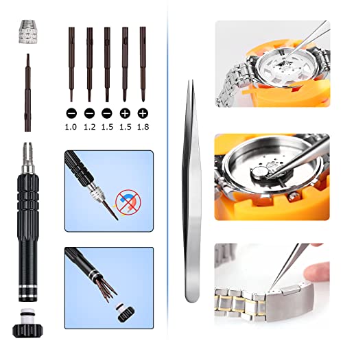 Jorest AJJOER0301ORDUS1 Watch Battery Replacement Kit, Watch Repair Screwdriver, Watch Band Replacement Tool, Watch Wrench Back Remover, Watch Case Opener thumb #4