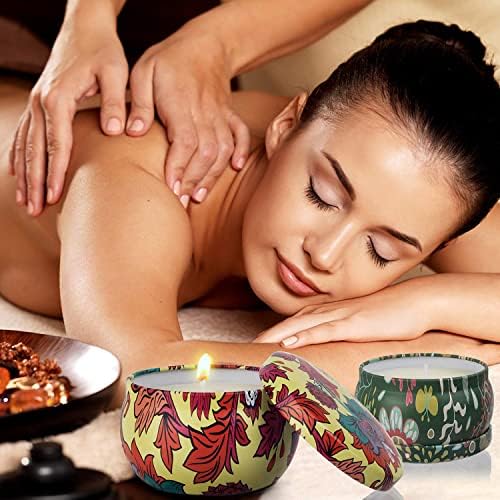 Scented Candles Aromatherapy Soy Set Burning Wax Travel Tin Fragrance Relaxing Stress Relief Aroma Home Bath Beautiful Mood Yoga Candles (1. Böhmen 6 Dosen)
