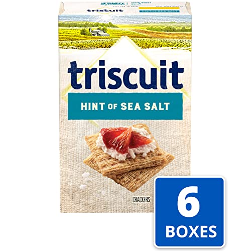 Triscuit Hint of Sea Salt Whole Grain Wheat Crackers, 8.5 oz (pack of 6)