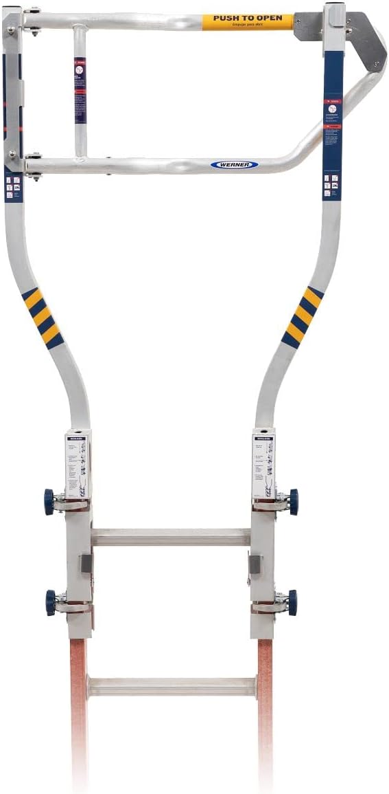 Industrial Products Werner X300000 Extension Ladder WalkThru with X300001 Aluminum Safety Gate Accessory