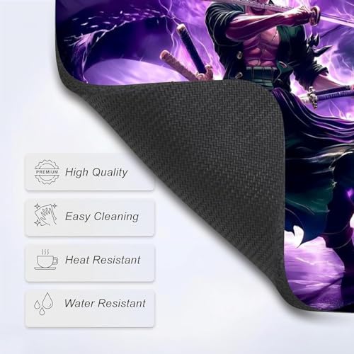 Image of Mouse Pad with Design, 24 x 20 cm, 3mm Thick Rubberised Base Mouse Pad for Computer, PC, Laptop (Anime - 2)