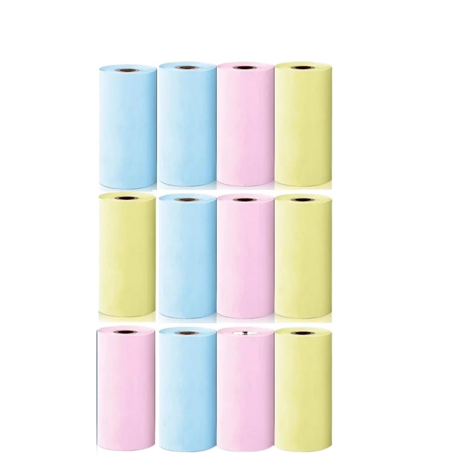 Papier z naklejkami termicznymi, rolka 57 mm, do minidrukarki, opakowanie 3-12 szt(12pcs color)