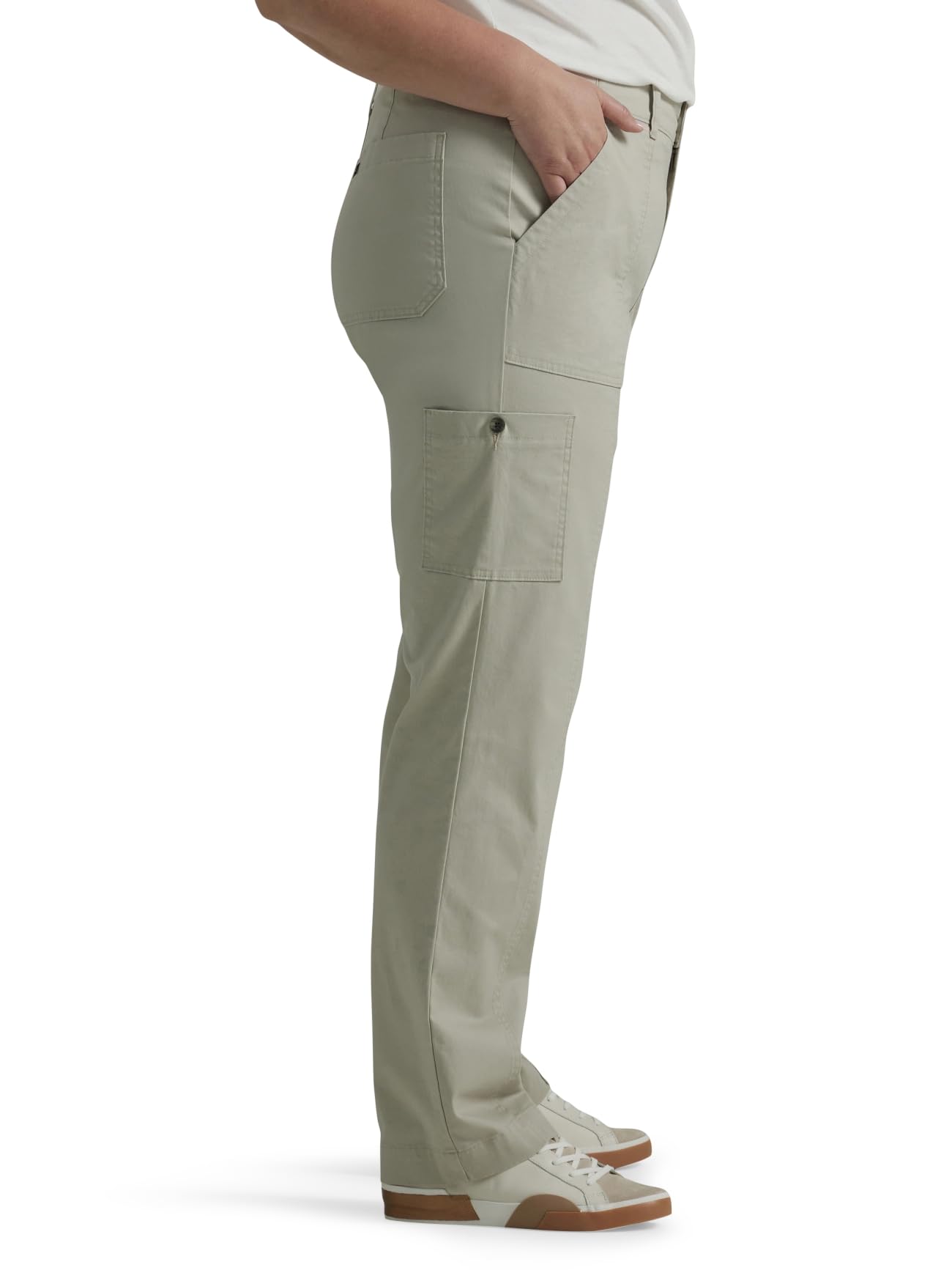 Lee Damen Plus Size Ultra Lux Comfort with Flex-to-go Utility Pant Hose, Salina Stone, 24 Long – Ansicht 2