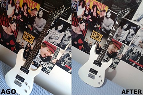 Jockomo Shark Fin (White Pearl) With Rosewood Dot Guitar Inlay Sticker #TOP6