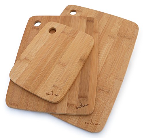 Culina Bamboo Wood Cutting Board, Set of 3 Sizes: 8