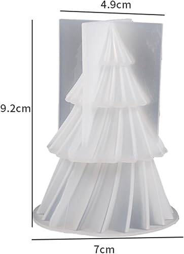 Miniatura 6 de Molde de silicona para velas de árbol de Navidad, decoración pequeña de temporada, de grado alimenticio, resistente al calor, antiadherente, fácil
