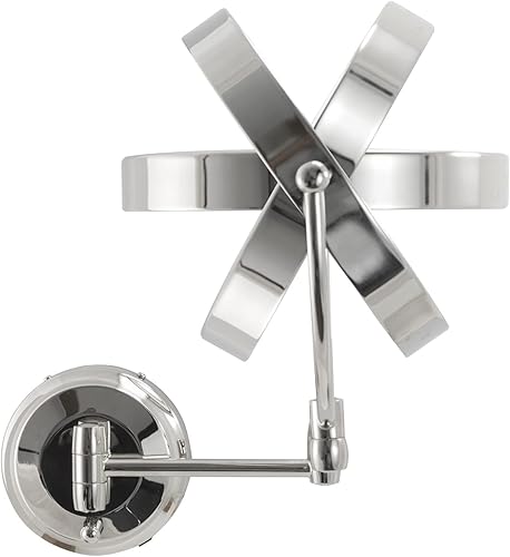 Miniatura 7 de Zadro Espejo de maquillaje LED de 11 pulgadas para montaje en pared 5X1X espejo de afeitado inalámbrico o funciona con pilas para pared