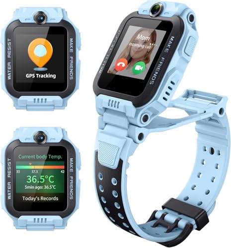 Image of imoo Watch Phone Z7, 4G Smart Watch for Kids with Real-Time HD Video & Phone Call, Smart Watch for Girls with GPS Location and 14-Day History, Smartwatch for Boys with IPX8 Waterproof (Blue)