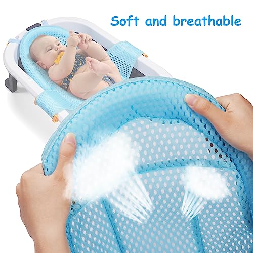 Aolso Baby-Badesitznetz, Neugeborenes Baby-Badesitz-Stützwanne, Baby-Badenetz, Baby-Badematte, rutschfestes Badesitznetz, verstellbares Badesitznetz 0–3 Jahre – Bild 6