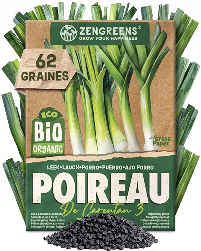 ZenGreens® – Graines de poireau bio - Semences potagères - Graines de légumes pour une culture facile au jardin, sur le balcon ou dans un potager surélevé - Carentan 3