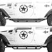 Hooke Road Wrangler JK Side Steps Running Board Rocker Guards Compatible with Jeep Wrangler JK Unlimited 4 Doors 2007-2018