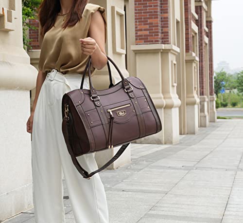 MKF Collection Duffle Bag for Women Girls – PU Leather Large Cute Weekender Overnight Sleepover – Carry on Luggage Bag3