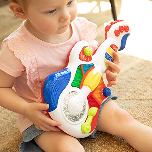 Fat Brain Toys Rockin' Light Up Guitar Baby Toys & Gifts for Babies