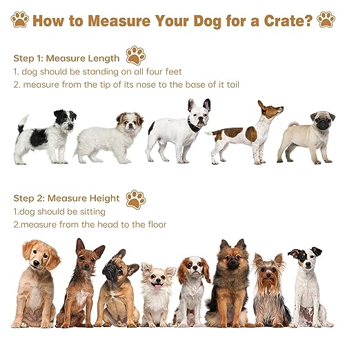 Hundekäfig mit Trennwand, 99, 1 cm, robust, für den Innenbereich, Hundehütte, Hundekäfig, TV- Ständer, 99, 1 x 67, 9 x 53, 1 cm (B x T x H)-7