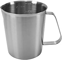 Vista 7 de Othmro Vasos medidores de 64 onzas con 2 escalas – Jarra de medición graduada de acero inoxidable 304 – Vaso de vertido de 67.6 fl oz con mango