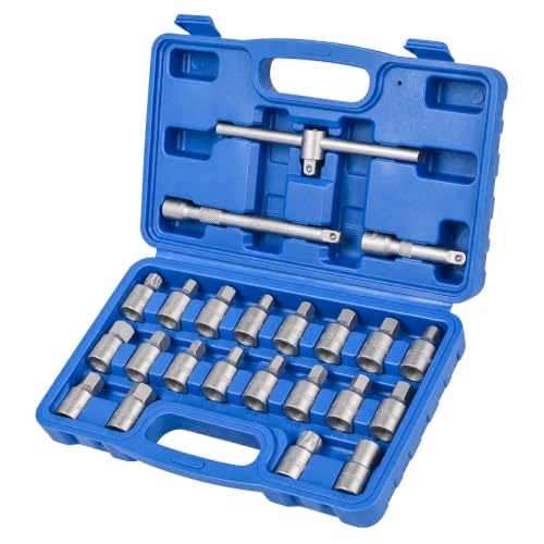 MIGUBIGU 23 Pièces Jeu de Clés de Vidange 3/8", Clé Vidange