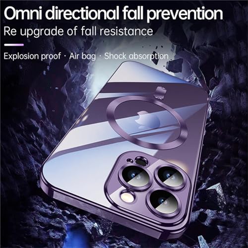 Coque iPhone 15 Plus MagSafe violette avec protection d objectif photo - 3