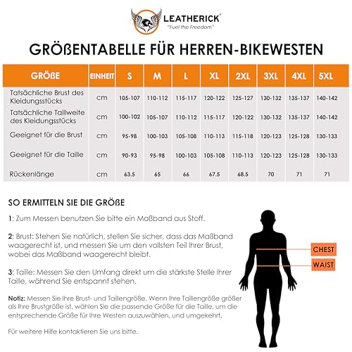 Leatherick Herren seite geschnürtes Anarchy Club Leder Trim Denim motorradfahrer Weste mit tief taschen schwarz - 5XL