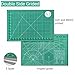 AMASEWART 45mm Rotary Cutter and Mat Set, Fabric Cutter Wheel and 12x18 Inch Self Healing Sewing Cutting Mat, Fabric Rotary Cutter with 5pcs Rotary Blades for Quilting Patchworking Crafts, Turquoise