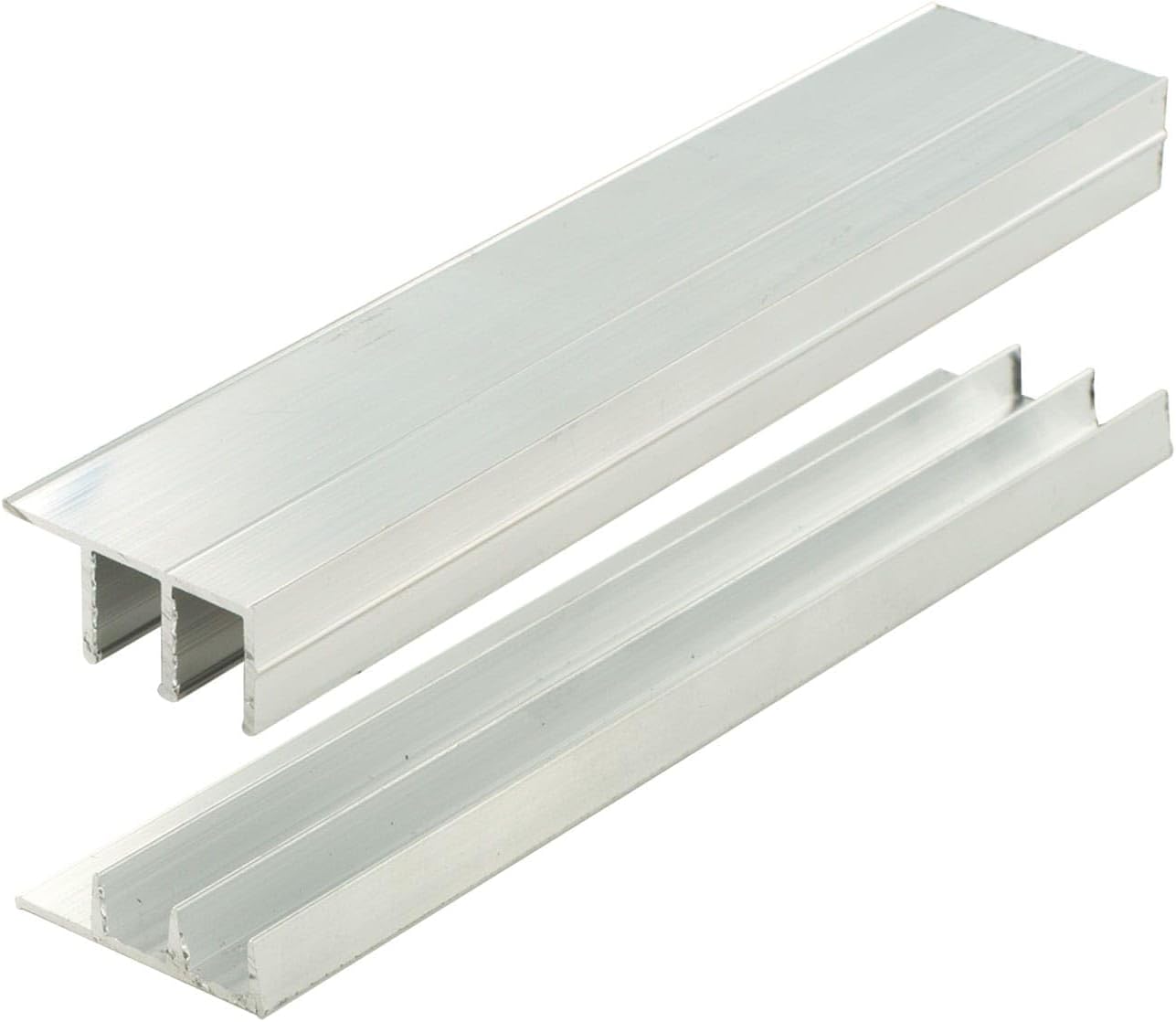36in Aluminum Sliding Door Track for 1/4in Wood Panels, Mill Finish