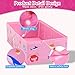 Tohetsuzp Collapsible Baby Bathtub, Portable Foldable Travel Baby Bath for Infant Toddler, Converts Shower to Tub, No Assembly Folds Flat for Storage, 6M-5 Years, Pink