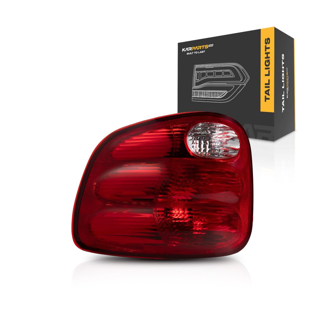 Halogen Tail Light For 2001-2003 Ford F-150 Lightning Flareside – Left Driver Side – Clear/Red – Evan-Fischer