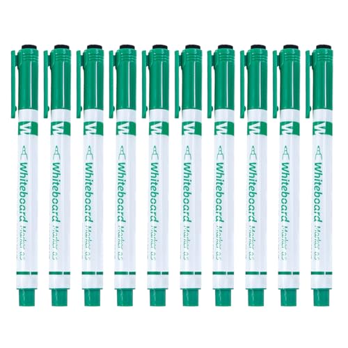Rotuladores de borrado en – Bolígrafo escolar de 0,5 mm | Rotuladores magnéticos para pizarra blanca con punta fina y goma de borrar para profesores, preescolares, guarderías, dibujo, actividades