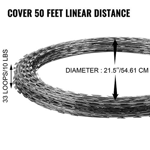 image for OrangeA Razor Wire Galvanized Barbed Wire Razor Ribbon Barbed Wire 18 