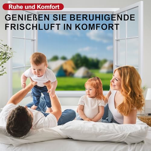 ZUIYIN Fliegengitter für Fenster - 150x180cm - Ohne Bohren Insektenschutz Fenster Zuschneidbar mit Starker Klettband Fliegennetz & Mückennetz für Fenster