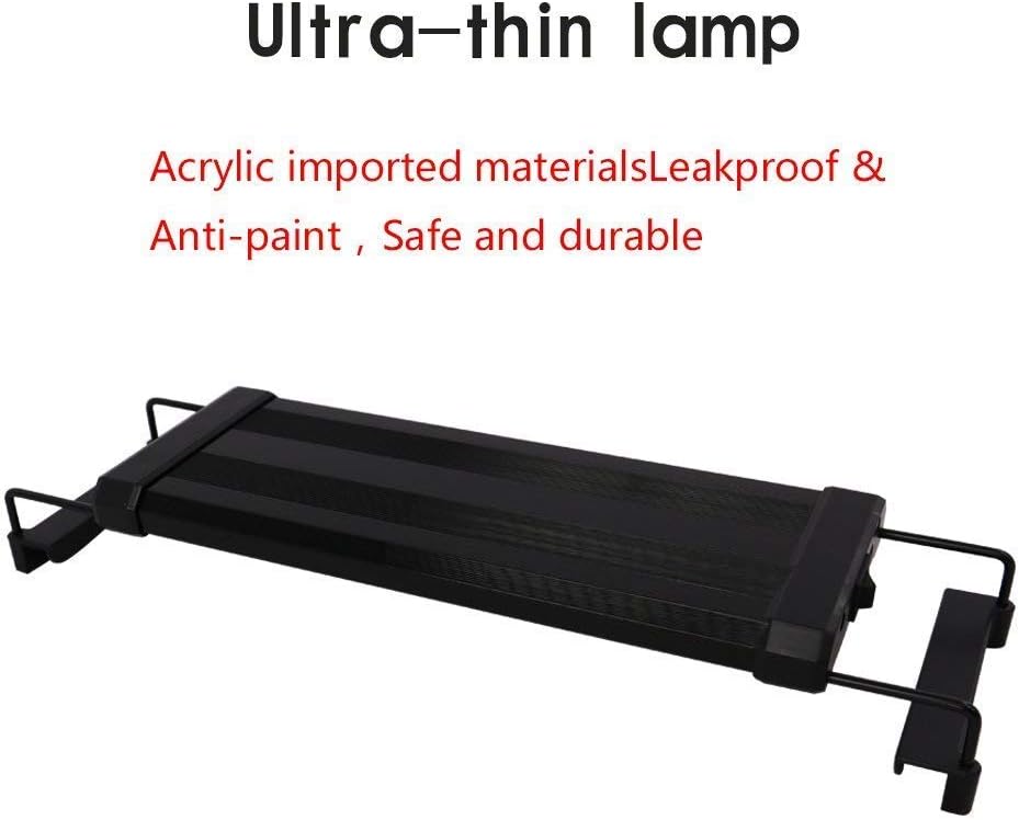 LED Aquarium Light 12 inch - 18 inch Fish Tank Light with Extendable Brackets - Fish Lamp 15 inch White and Blue LEDs (40A=11"- 19"(28CM))