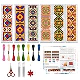 Matériau fiable : le fil de coton utilisé dans le kit de marque-page au point de croix est doux et résistant, les couleurs sont vives et ne se décolorent pas facilement. Le tissu Aïda pour point de croix est épais et durable. Remarque : le motif pré-imprimé sur le tissu est fabriqué avec de l'encre lavable, veuillez ne pas toucher l'eau avant qu'il ne soit terminé.